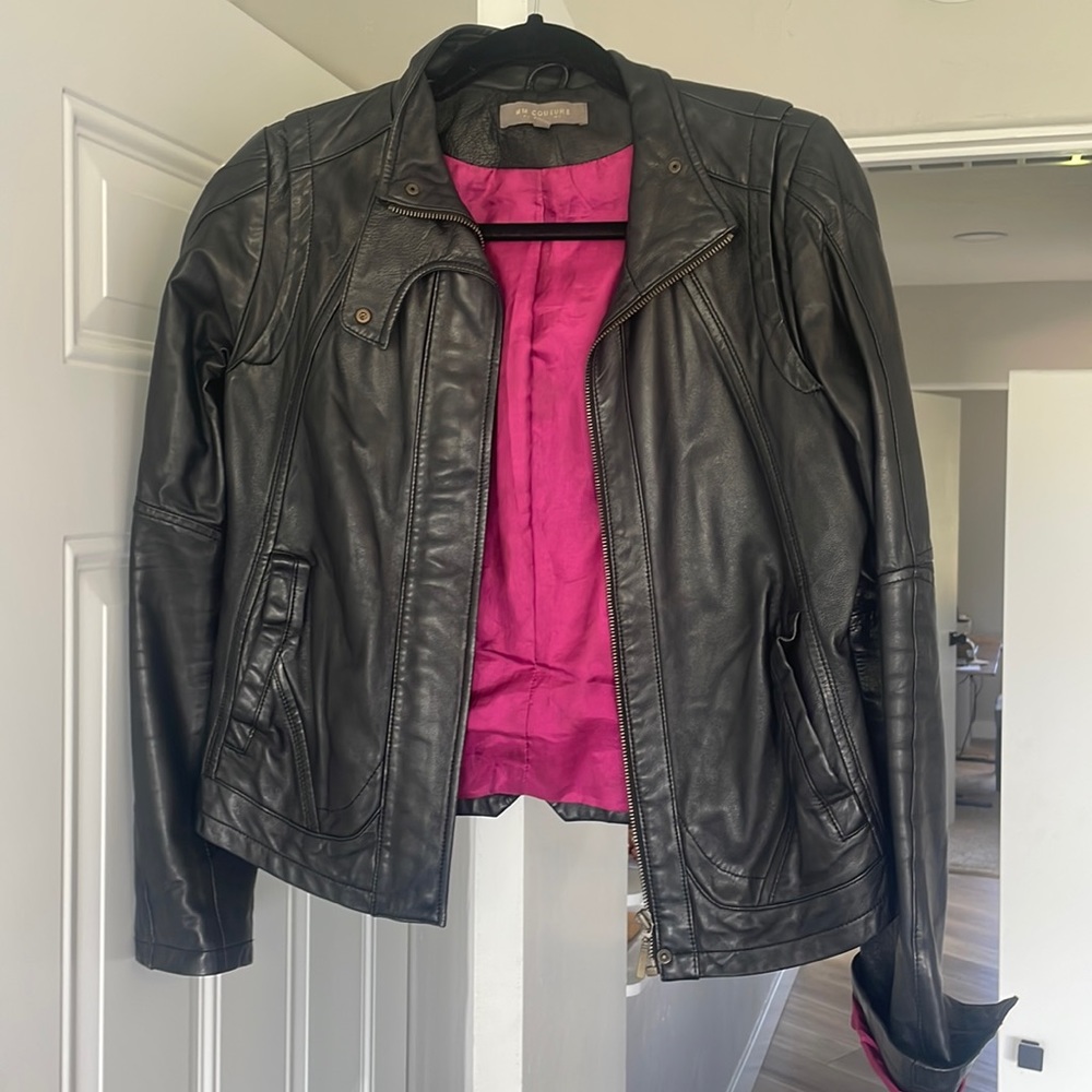 MM Couture Black Leather Jacket